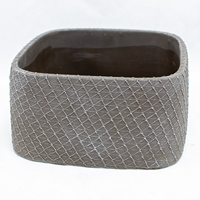 Base Cerâmica Castanho C/Relevo 22x22x11cm