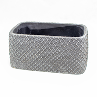 Base Cerâmica Preto C/Relevo 21x12.5x11cm