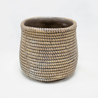 Vaso Cerâmica Corda 16cm