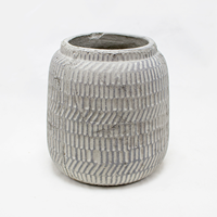 Vaso Cerâmica Cinza 15cm