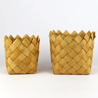 Cesto Red. Madeira 17x14cm (2 Un)