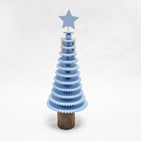 Arvore de Natal Mad. Azul 25cm (Un)