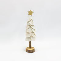 Arvore de Natal Branca e Glitter 27cm