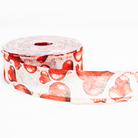 Fita Decofibra Corações 40mmx25mt - Branca