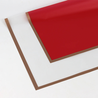 Folhas 57x57cm Vermelho+ Barra Transp. (20Un)