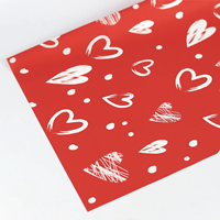 Folhas 57x57cm Verm. C/Cora&ccedil;&atilde;o Br. (20Un)