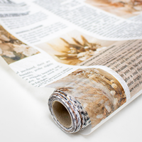 Rolo Decofibra News Paper flower 510mmx9mt Creme (Un)