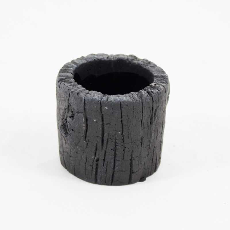 Vaso Cer&acirc;mico em forma de Tronco Queimado