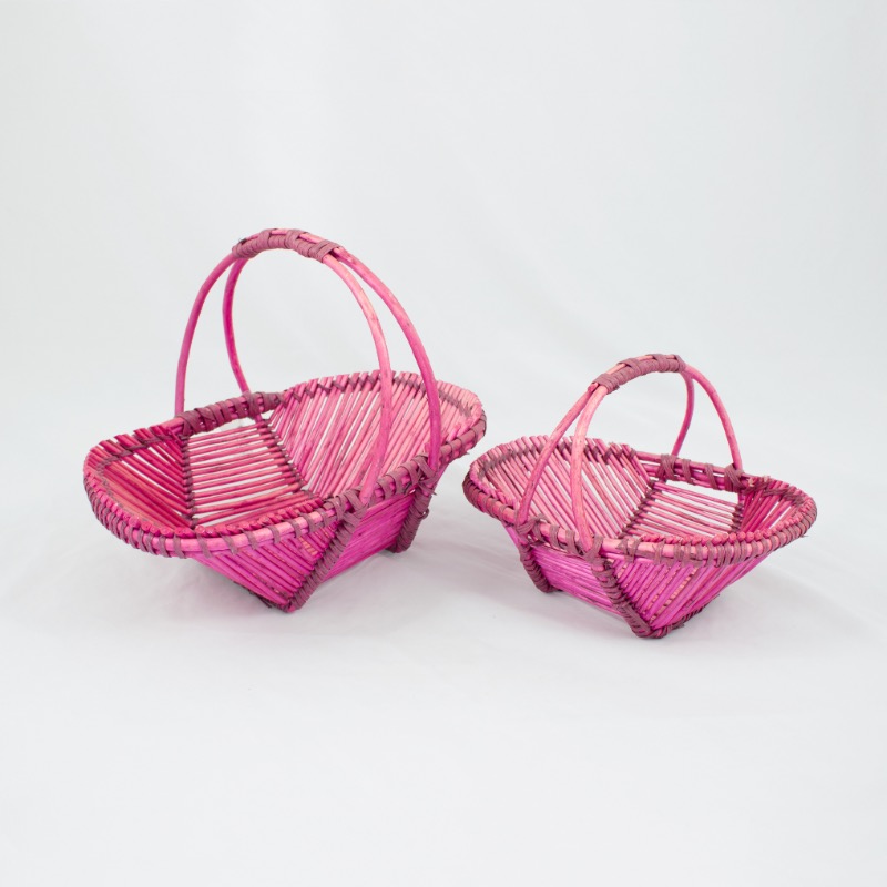 Cestos de verga cor de Rosa