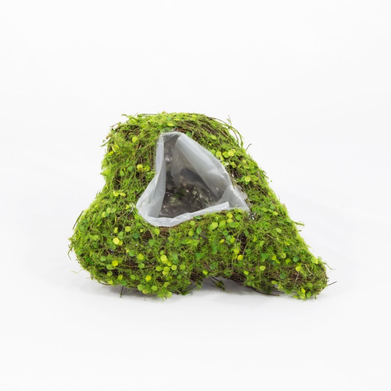 Cesto em forma de Coraçãodecorado com Musgo