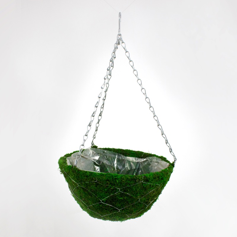 Cesto Suspenso decorado com musgo