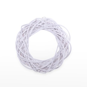 Coroa de Madeira 20cm - Branco