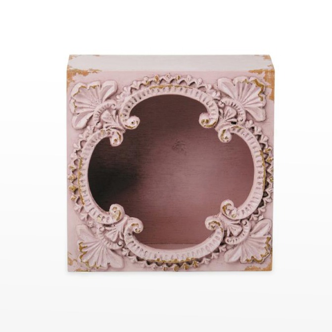 Caixa de Madeira Ornamentada - Rosa Velho