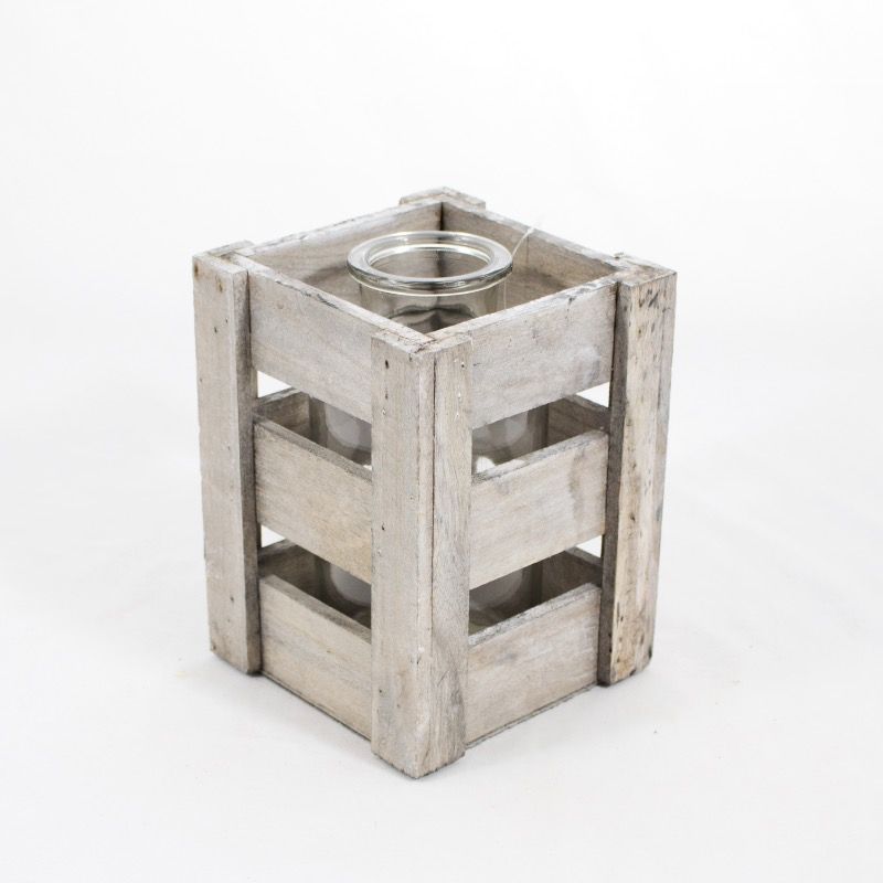 Caixa de Madeira com Garrafa