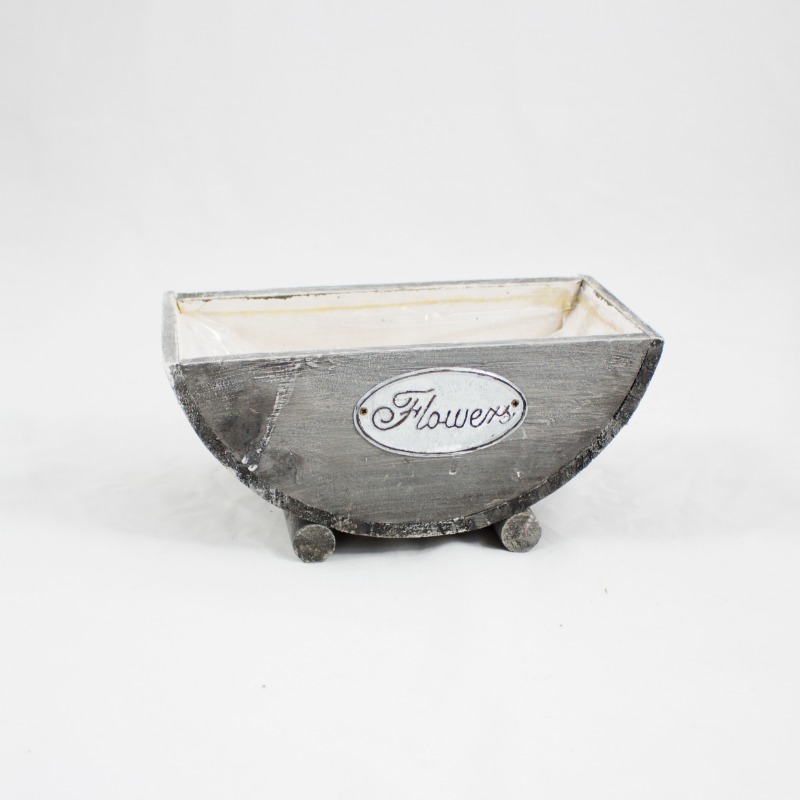 Vaso de Madeira com pés