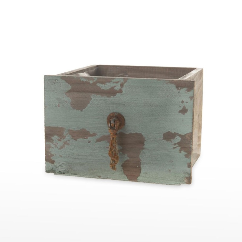 Gaveta de Madeira Antique - Turqoise