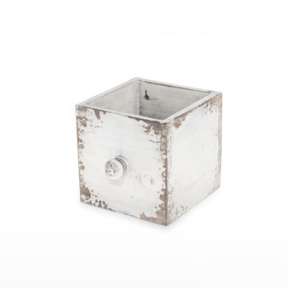 Caixa de Madeira Branco antigo