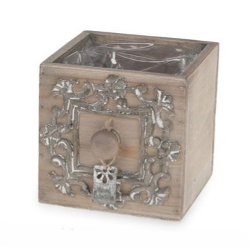 Gaveta de Madeira Natural com adornos