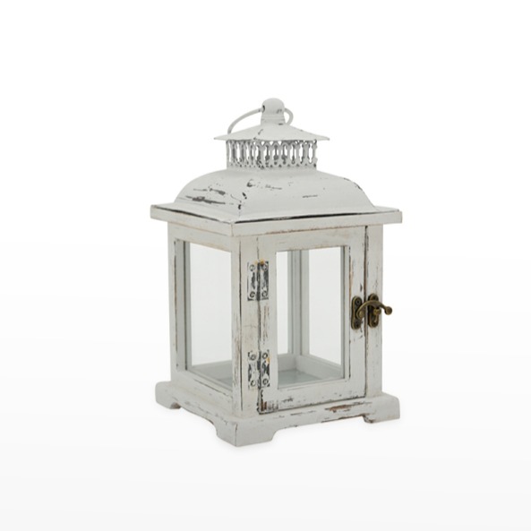 Lanterna Metal - Branco Antigo