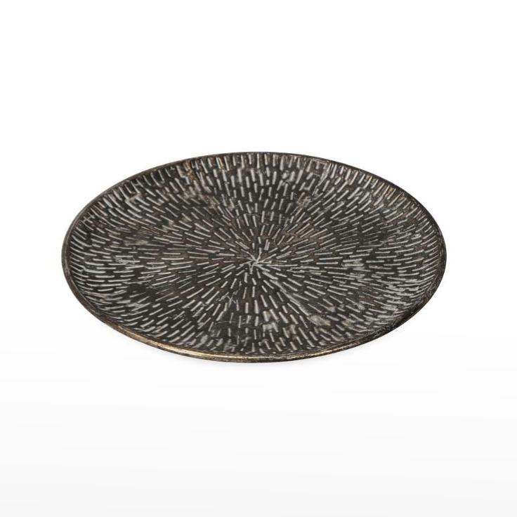 Prato Deco Zinco - Ouro Antigo