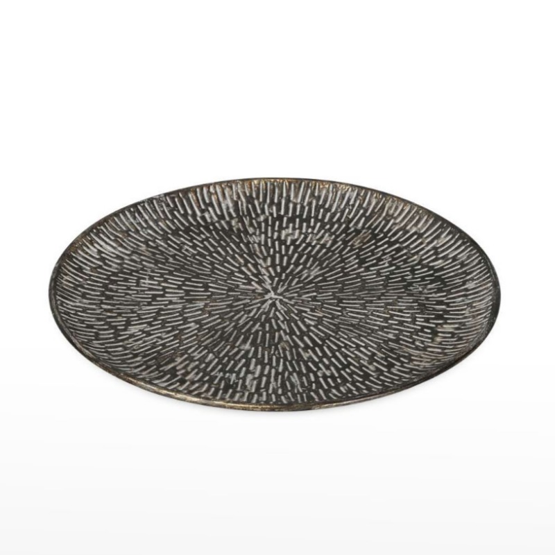 Prato Deco Zinco - Ouro Antigo