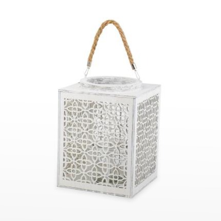 Lanterna Ornamento - Branco Lavado