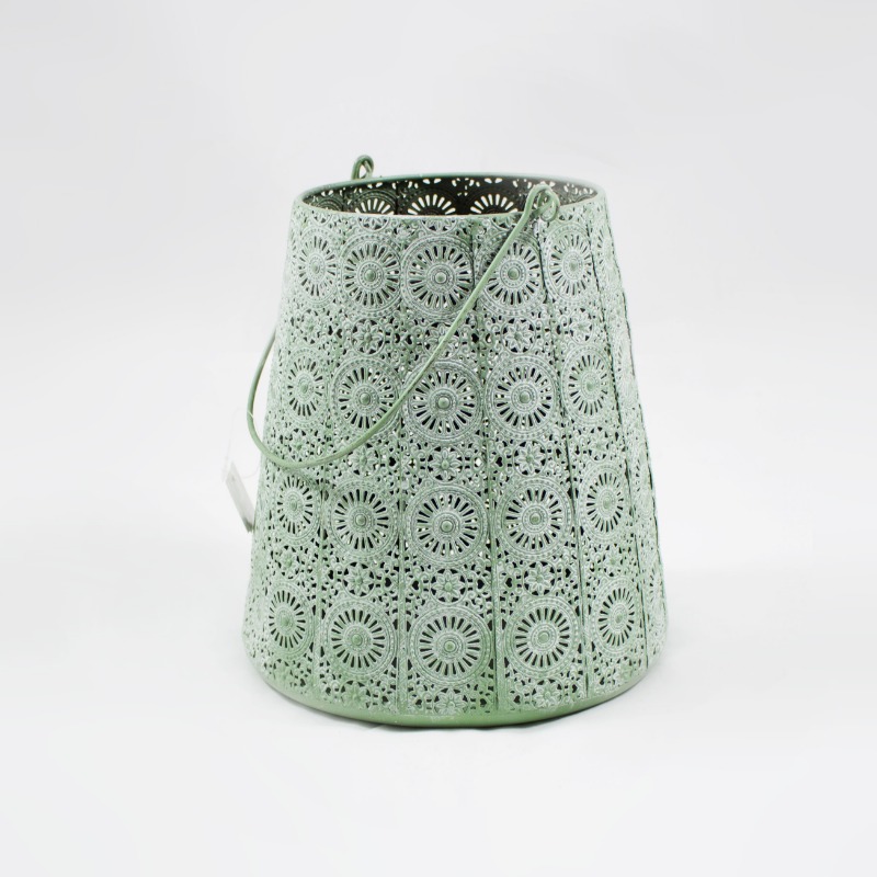 Lanterna Metálica Rendilhada de cor Ver