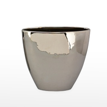 Vaso Cerâmica - Prata