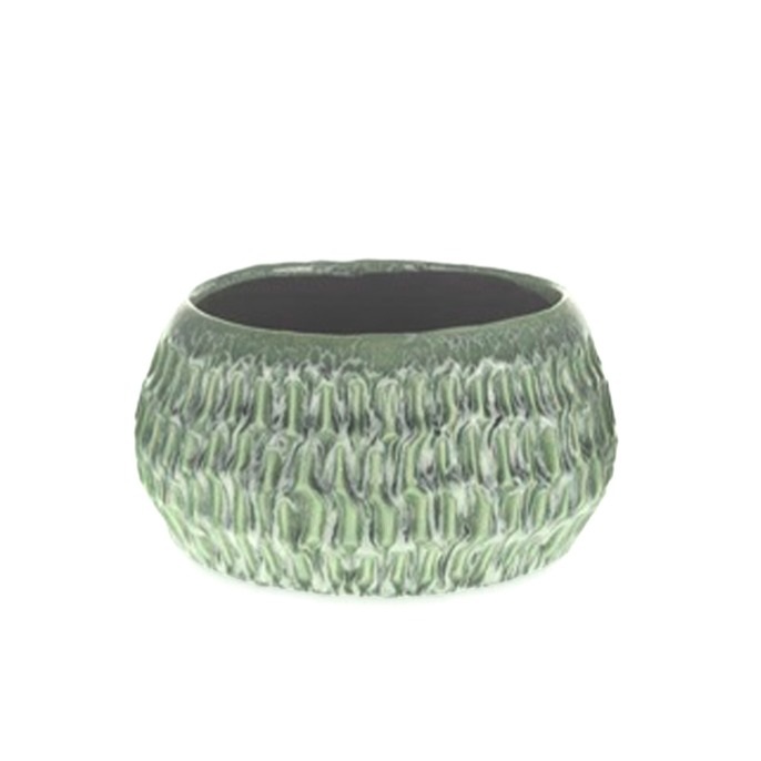 Vaso Cerâmica Redondo Verde