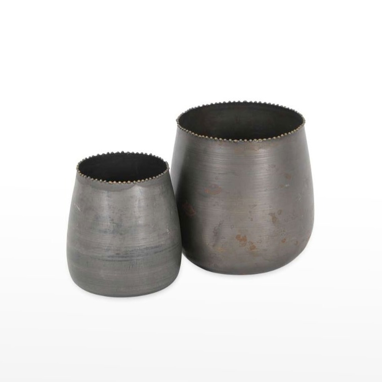 Conjunto de Vasos em Zinco - cor  Cobre