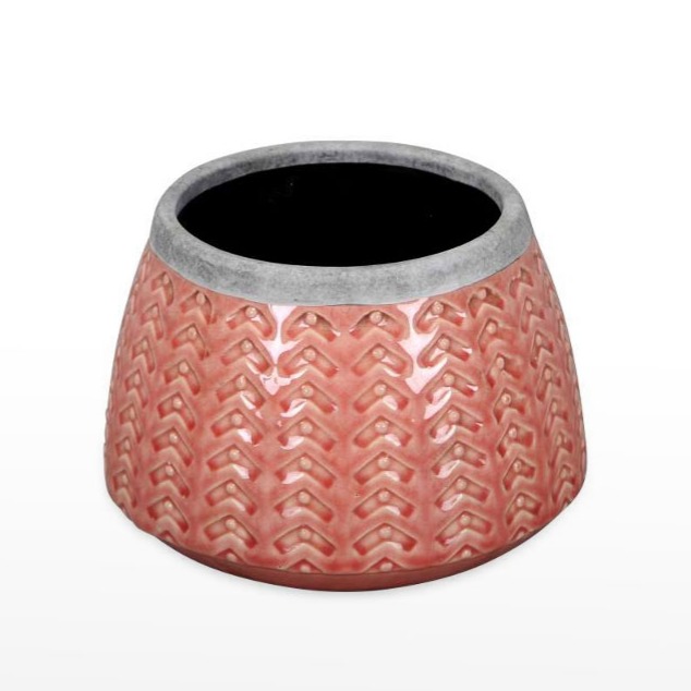 Vaso Cerâmica - Rosa