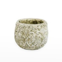 Vaso Bola Cimento "Tami" Verde Escuro