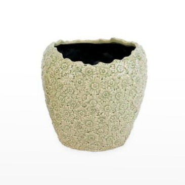 Vaso Cerâmica com padrão Flores