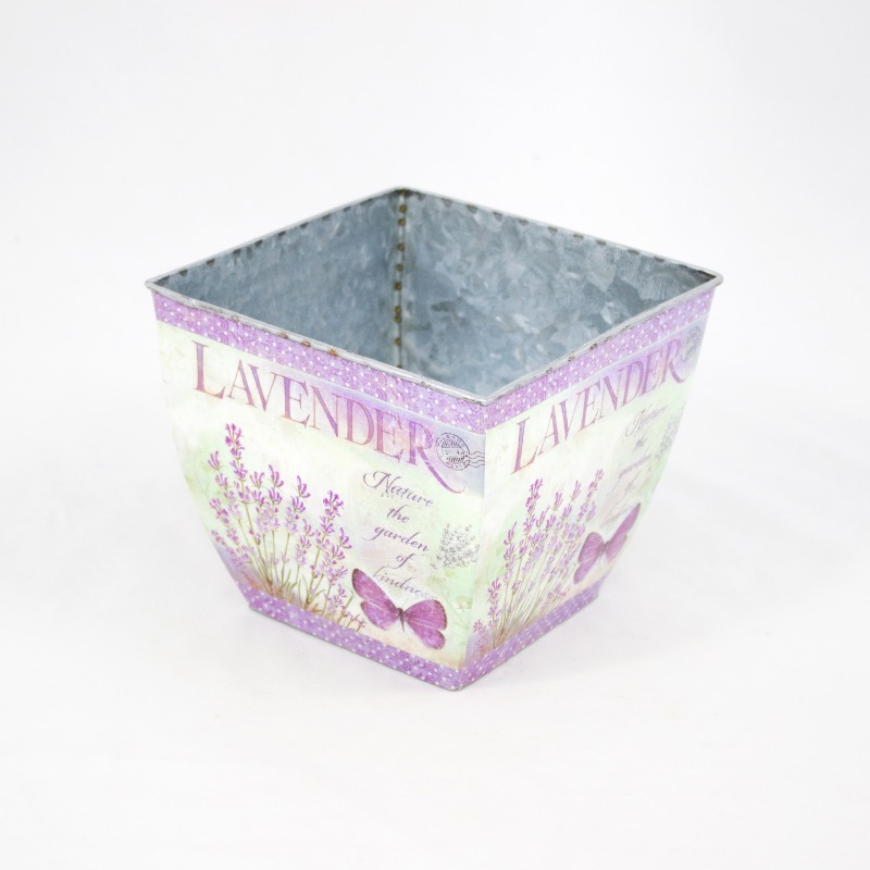 Vaso em Chapa com motivos lavender