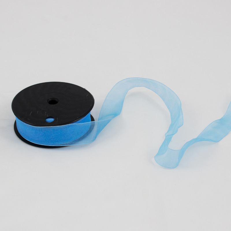 Fita Organza 25mm  - Azul