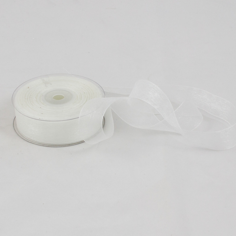 Fita Organza 25mm x 45yds Branco
