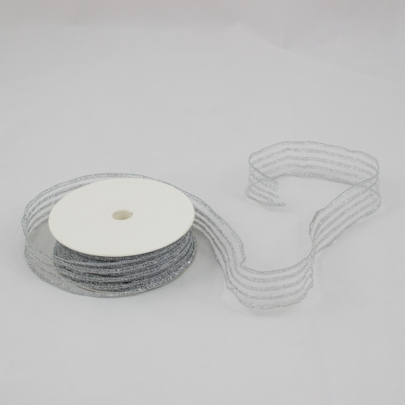 Fita floral de 50mm  - Prata