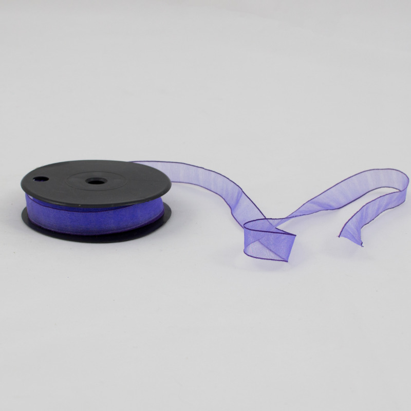 Fita Organza 10 mm  - Azul escuro