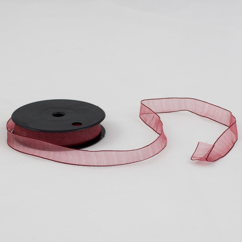 Fita Organza 10 mm  - Bordeaux
