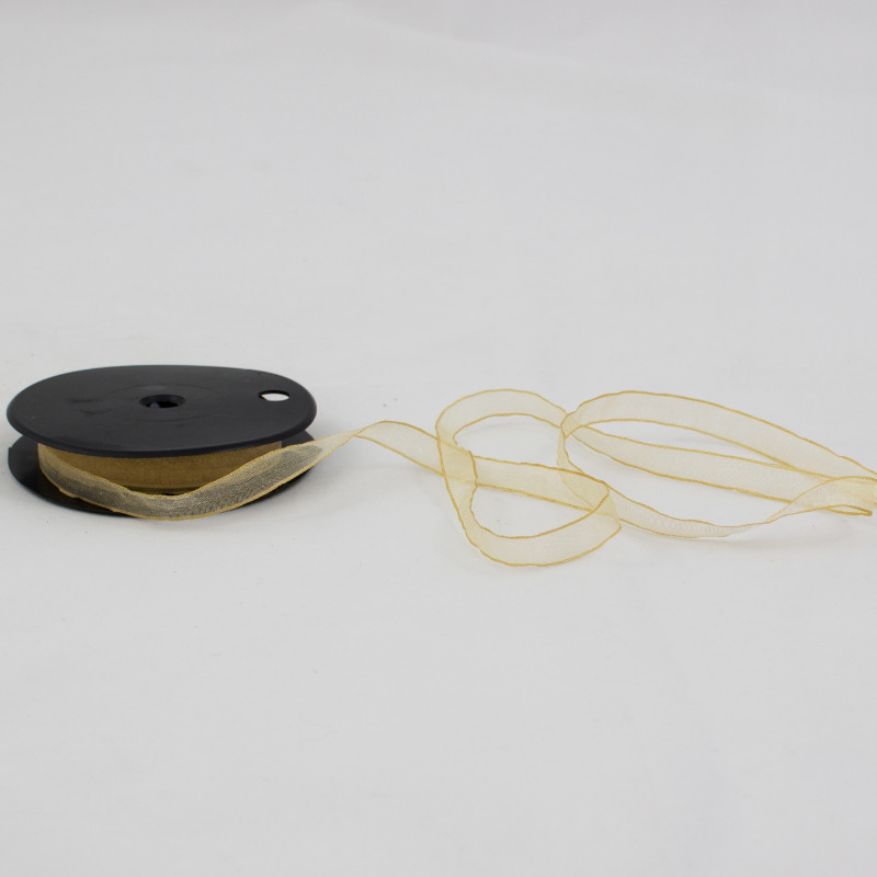 Fita Organza 15mm  - Dourado