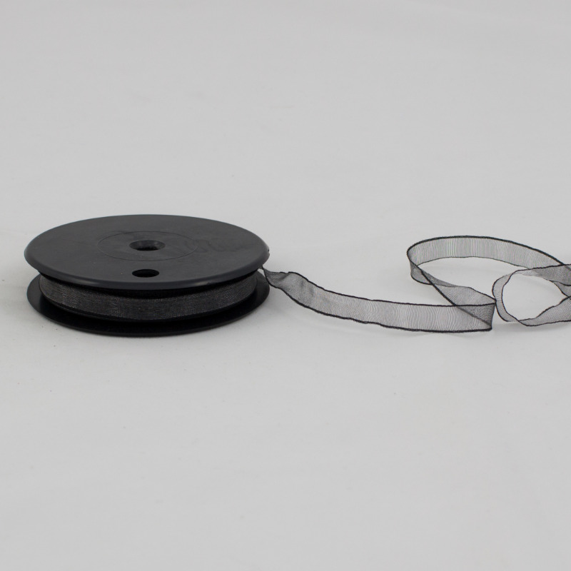 Fita Organza 15mm  - Preto
