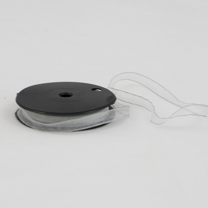 Fita Organza 15mm  - Cinza claro