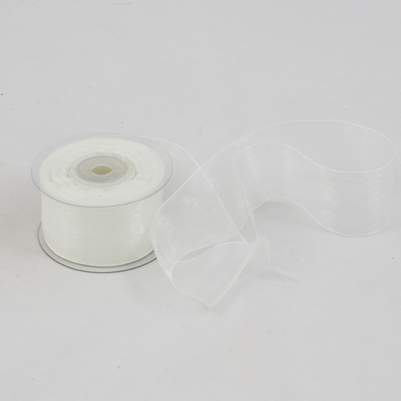 Fita organza 40mm x 25yds  - Branco