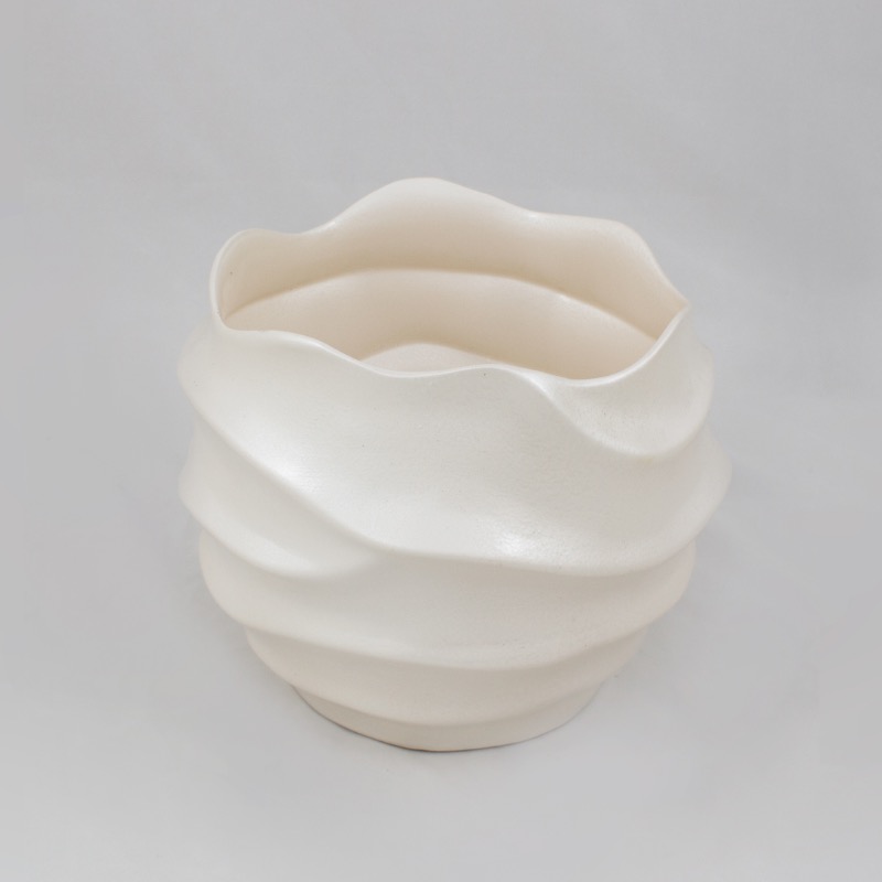 Vaso Cer&acirc;mica Ondulado  - 12cm