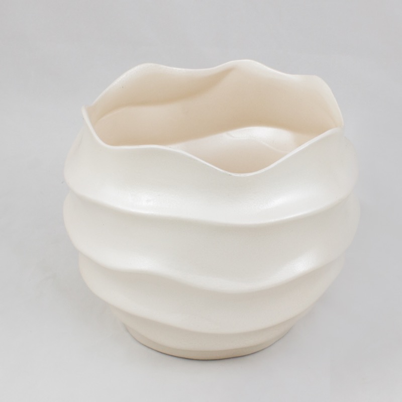 Vaso Cer&acirc;mica Ondulado  - 16cm