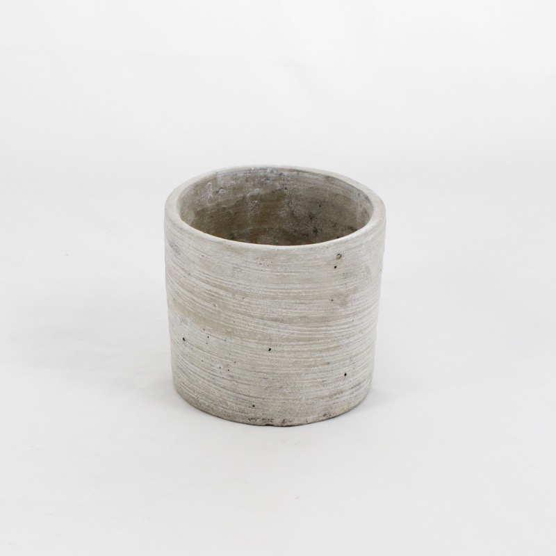Vaso cilindrico em cimento texturado  - B