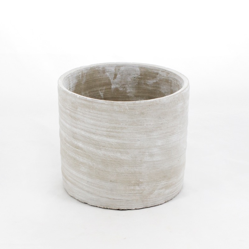 Vaso cilindrico em cimento texturado  - D