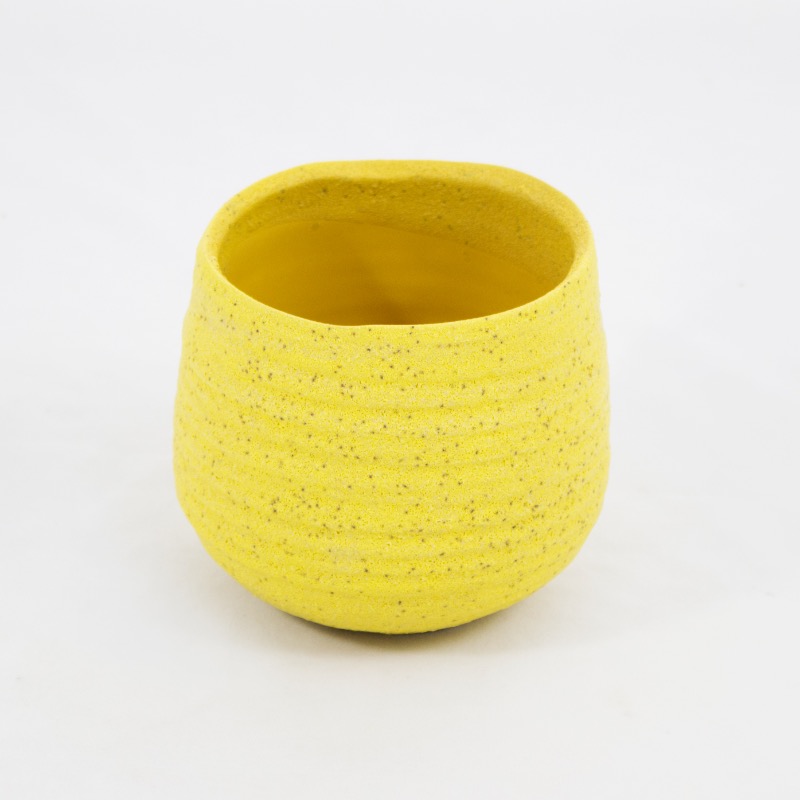 Vaso Cer&acirc;mico redondo com textura rugosa  - B