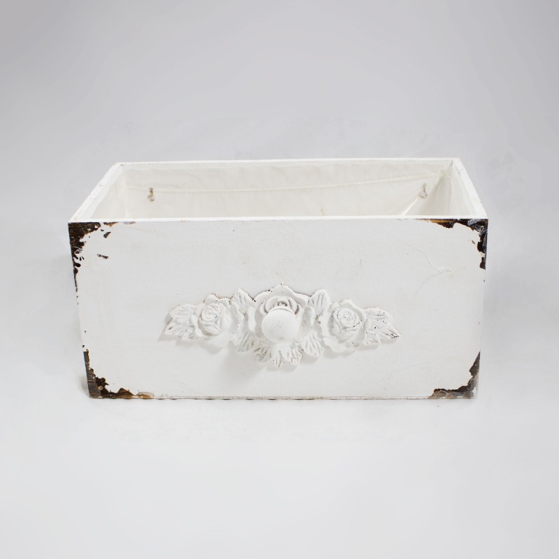 Gaveta de Madeira Branca  - 33cm