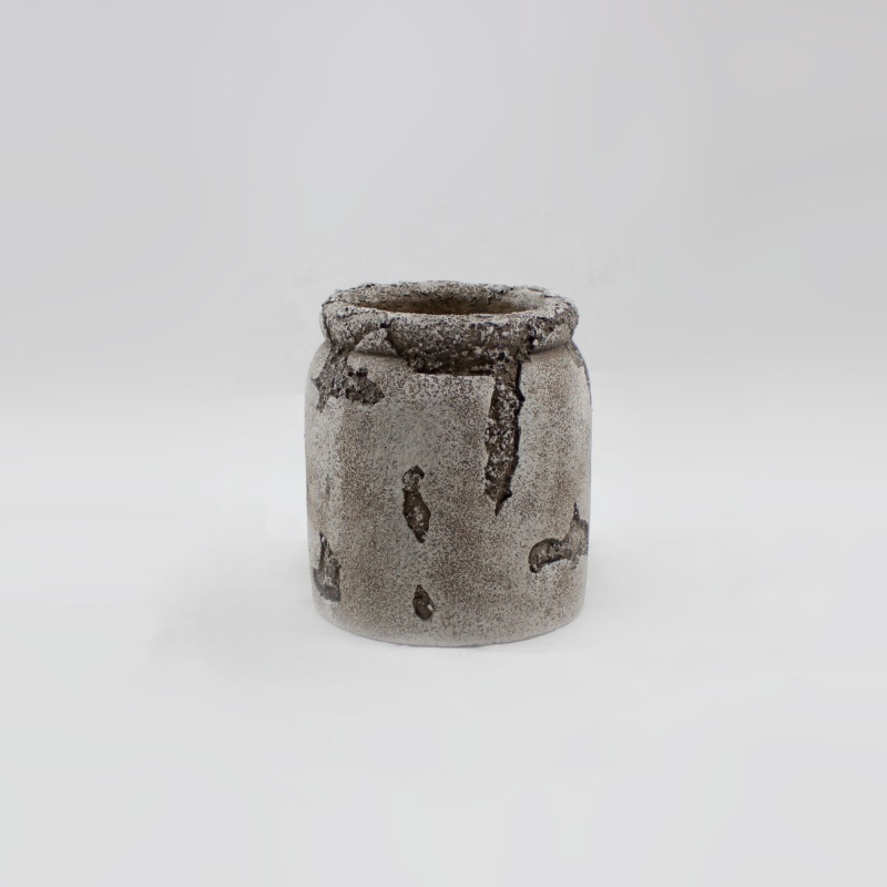Pote Cer&acirc;mica Antique Grey  - 20 cm